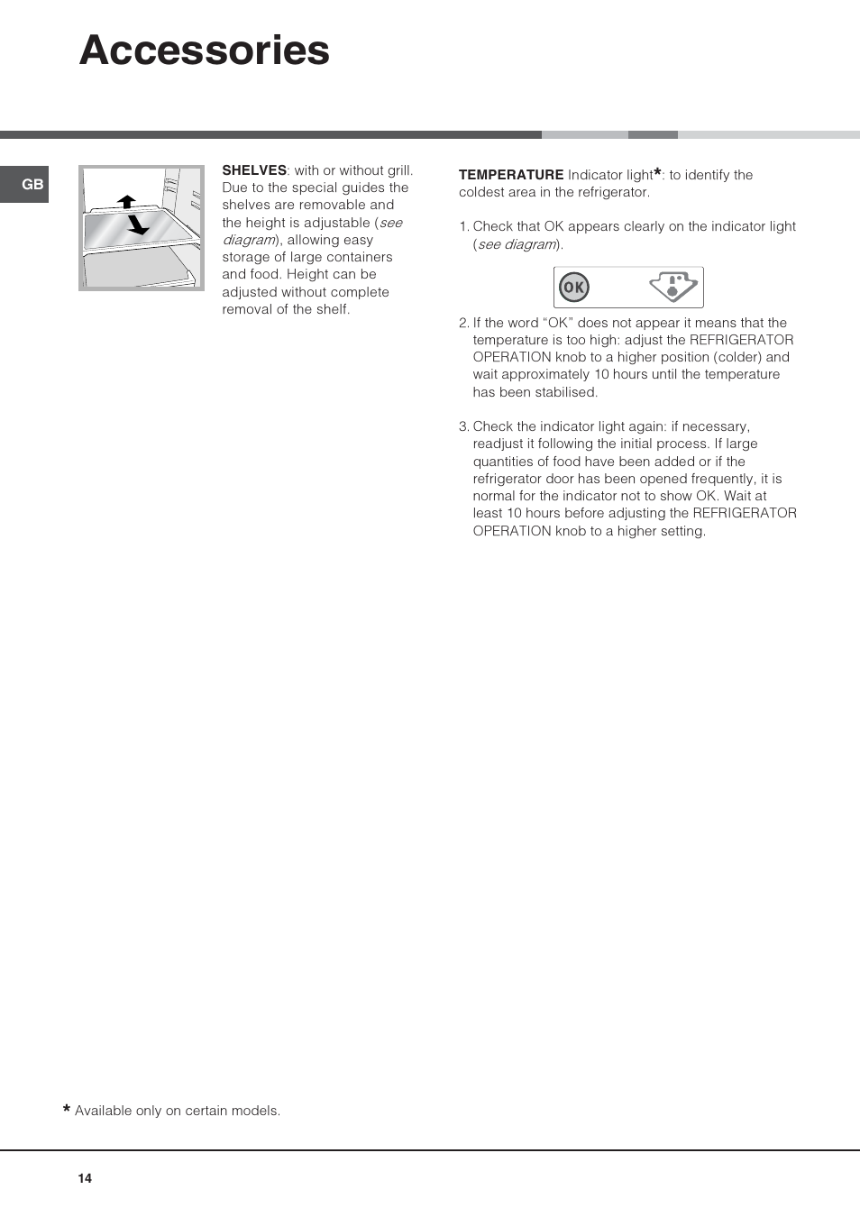 Accessories | Hotpoint Ariston Combinato SBM 1827V-HA User Manual | Page 14 / 72