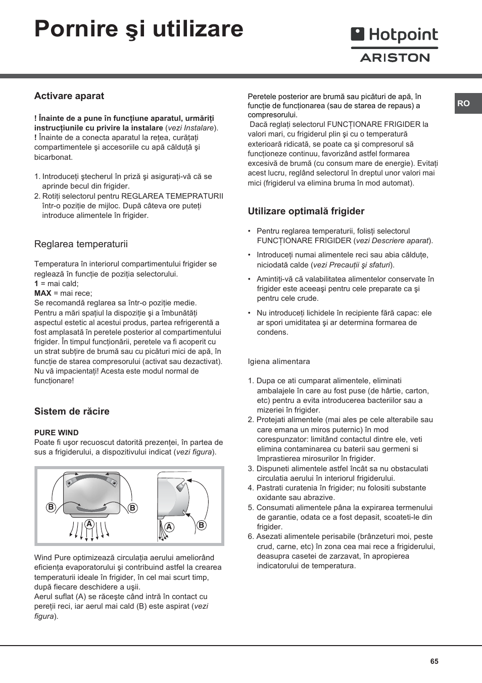 Hotpoint Ariston Combinato SBM 1827V-HA User Manual | Page 65 / 72