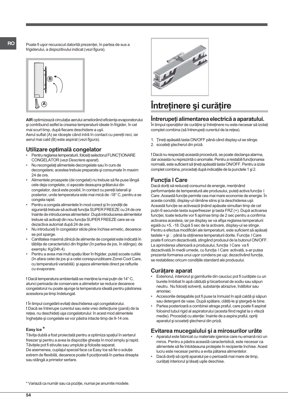 Hotpoint Ariston Combinato EBYH 20320 V User Manual | Page 54 / 64