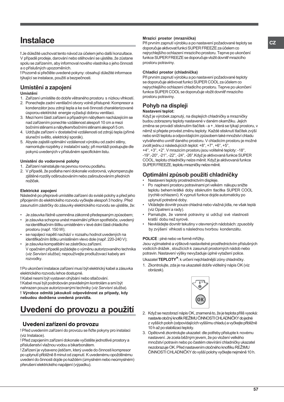 Hotpoint Ariston Combinato EBYH 20320 V User Manual | Page 57 / 64