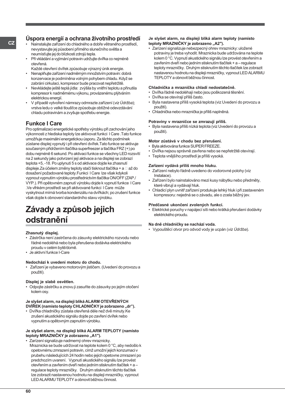 Hotpoint Ariston Combinato EBYH 20320 V User Manual | Page 60 / 64