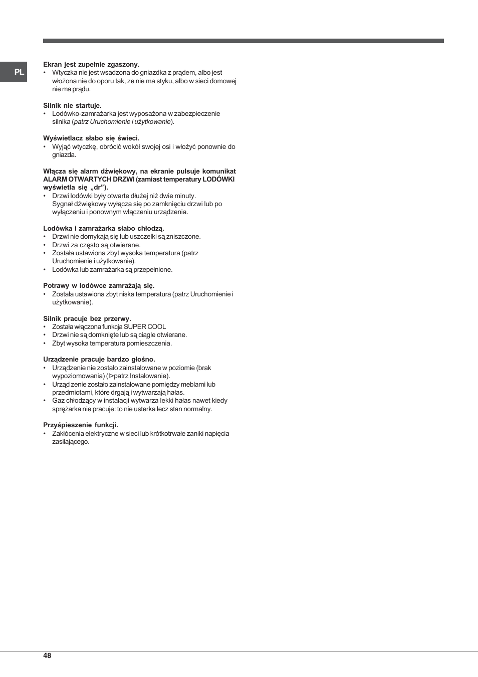Hotpoint Ariston SDSY 17xx V x User Manual | Page 48 / 60