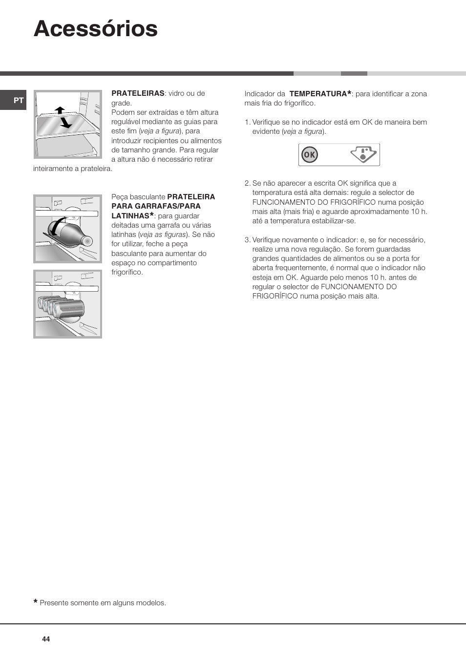 Acessórios | Hotpoint Ariston Doppia Porta BD 2931 EU-HA User Manual | Page 44 / 52