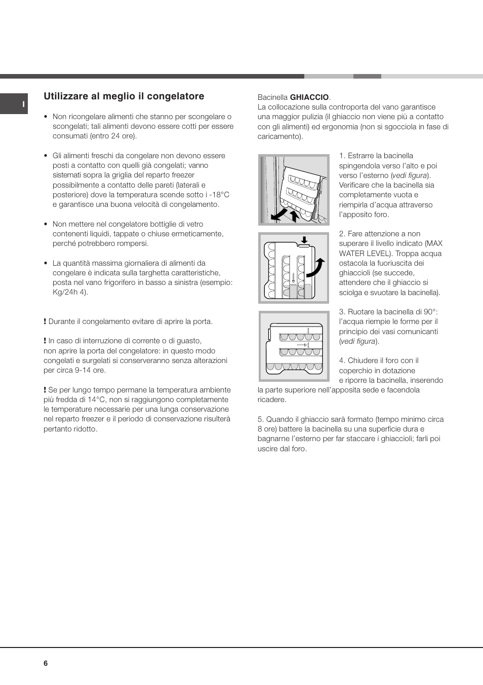Utilizzare al meglio il congelatore | Hotpoint Ariston Doppia Porta BD 2931 EU-HA User Manual | Page 6 / 52
