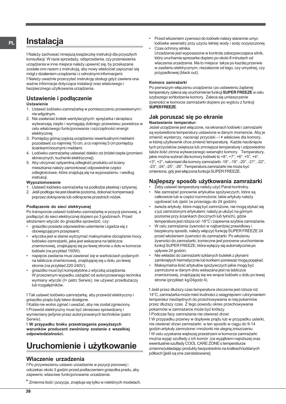 Hotpoint Ariston UPSY 1722 F J User Manual | Page 38 / 52