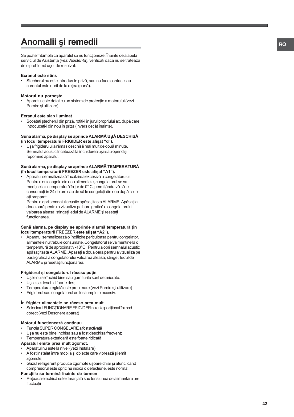 Hotpoint Ariston UPSY 1722 F J User Manual | Page 43 / 52