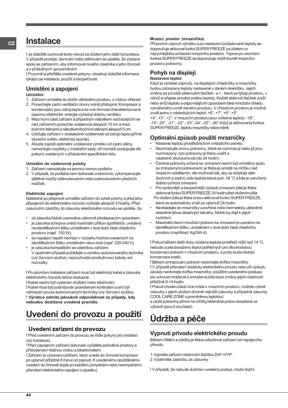 Hotpoint Ariston UPSY 1722 F J User Manual | Page 44 / 52
