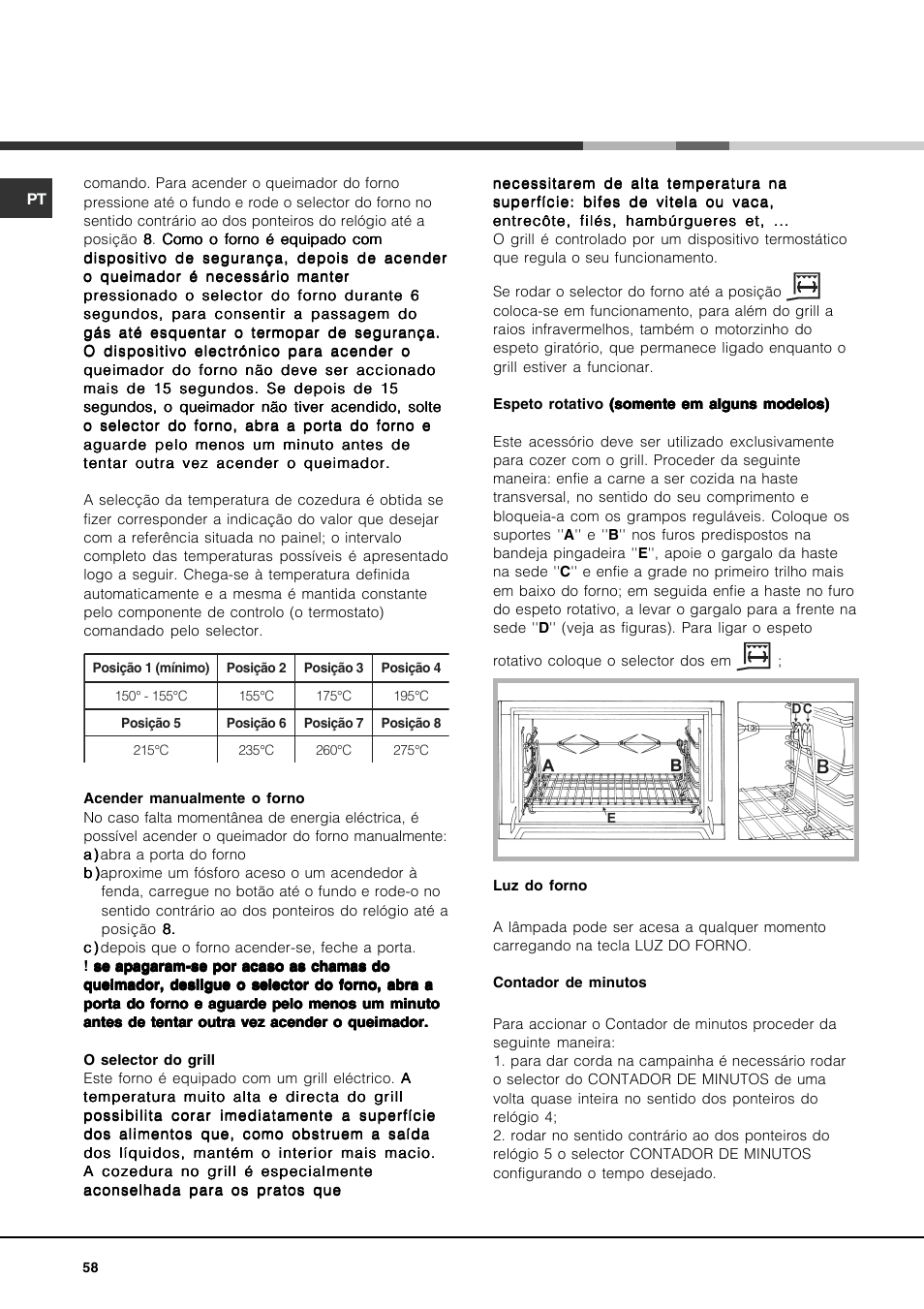 Hotpoint Ariston CP97SG1-HA User Manual | Page 58 / 64