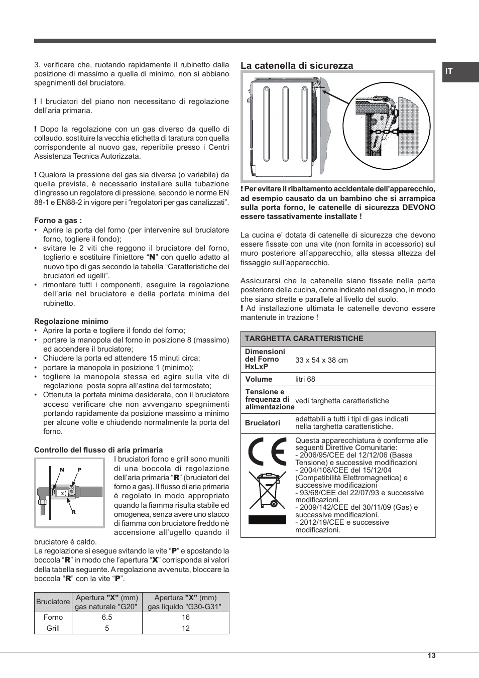La catenella di sicurezza | Hotpoint Ariston CP97SG1-HA S User Manual | Page 13 / 52