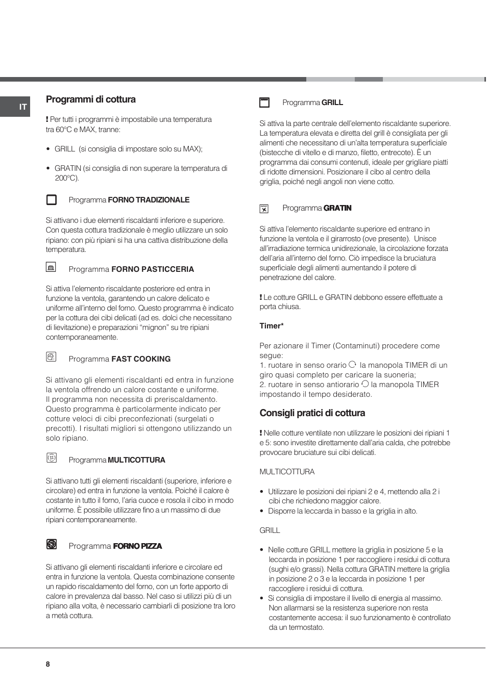 Hotpoint Ariston CX65SP1 (X) I-HA User Manual | Page 8 / 60