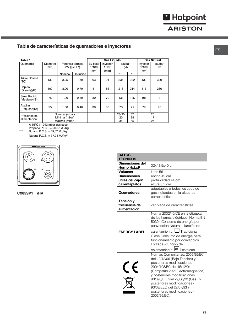 Hotpoint Ariston CX65SP1 (W) I /HA User Manual | Page 29 / 60