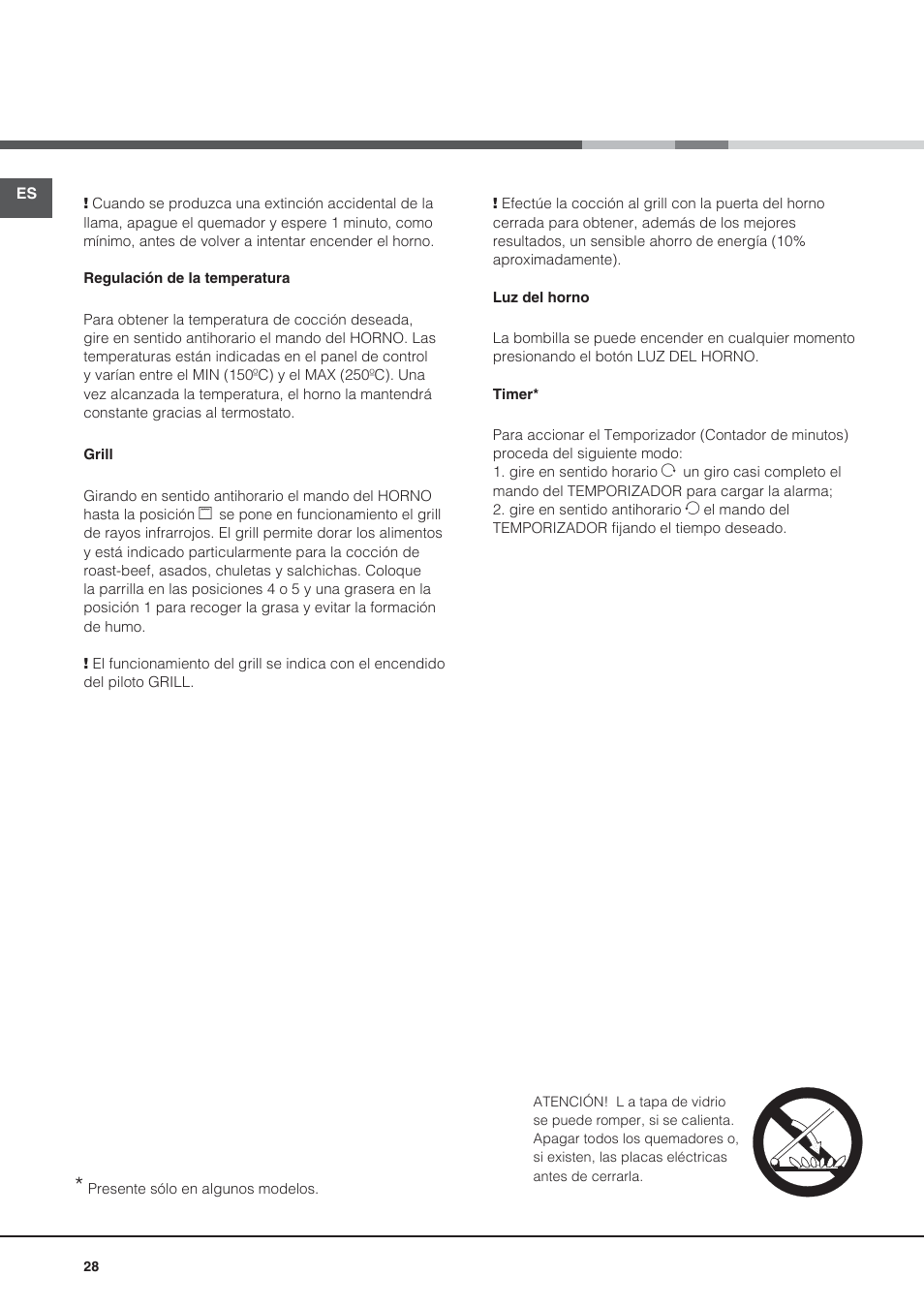 Hotpoint Ariston CG64SG1 (W) I /HA User Manual | Page 28 / 48
