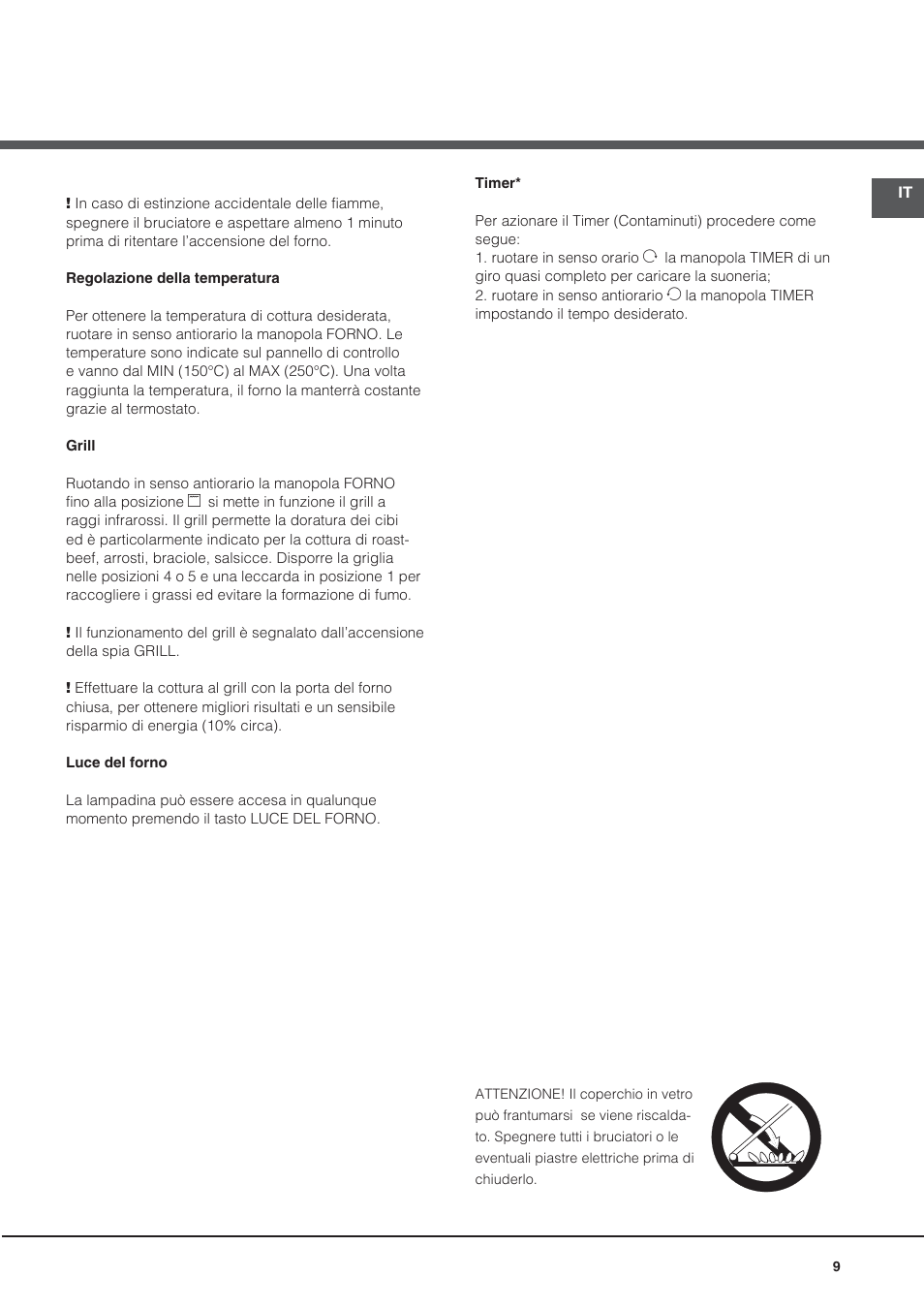 Hotpoint Ariston CG64SG1 (W) I /HA User Manual | Page 9 / 48