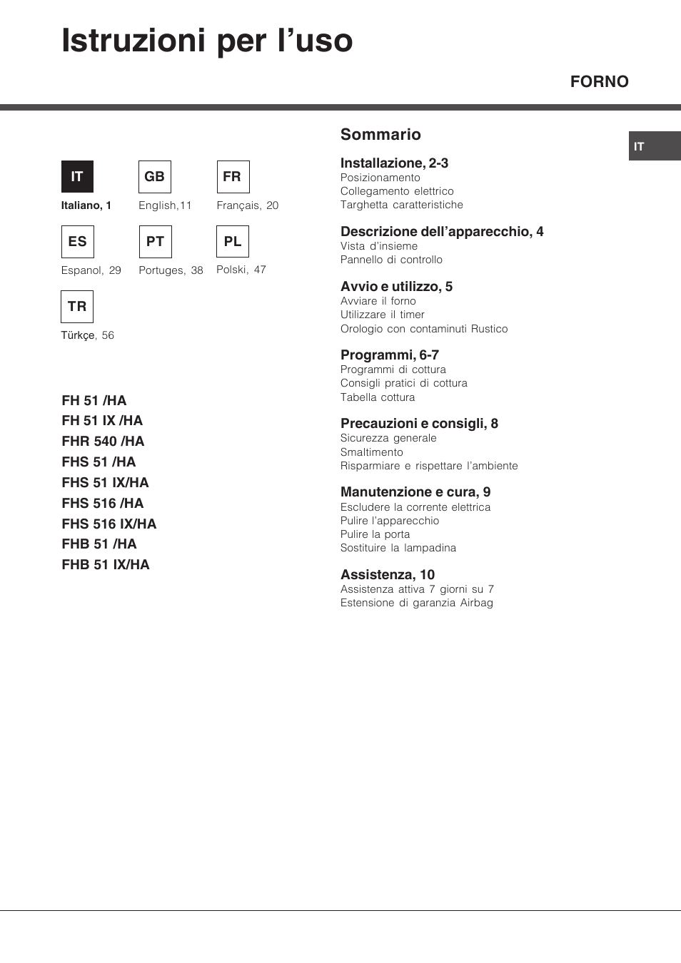 Hotpoint Ariston Deco FHR 540 (AN)-HA User Manual | 64 pages