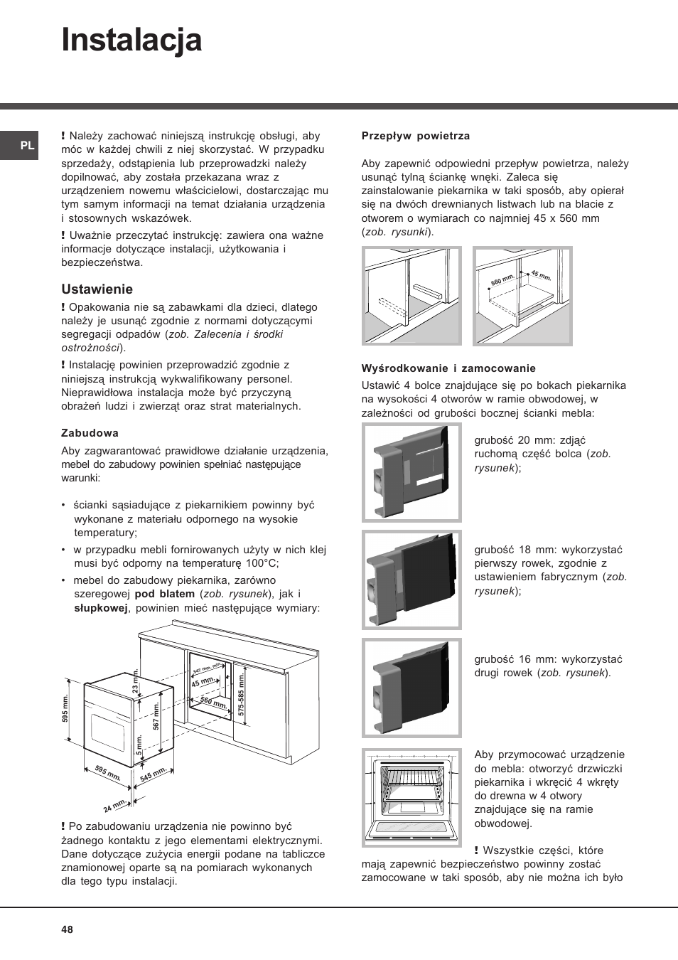 Hotpoint Ariston Deco FHR 540 (AN)-HA User Manual | Page 48 / 64