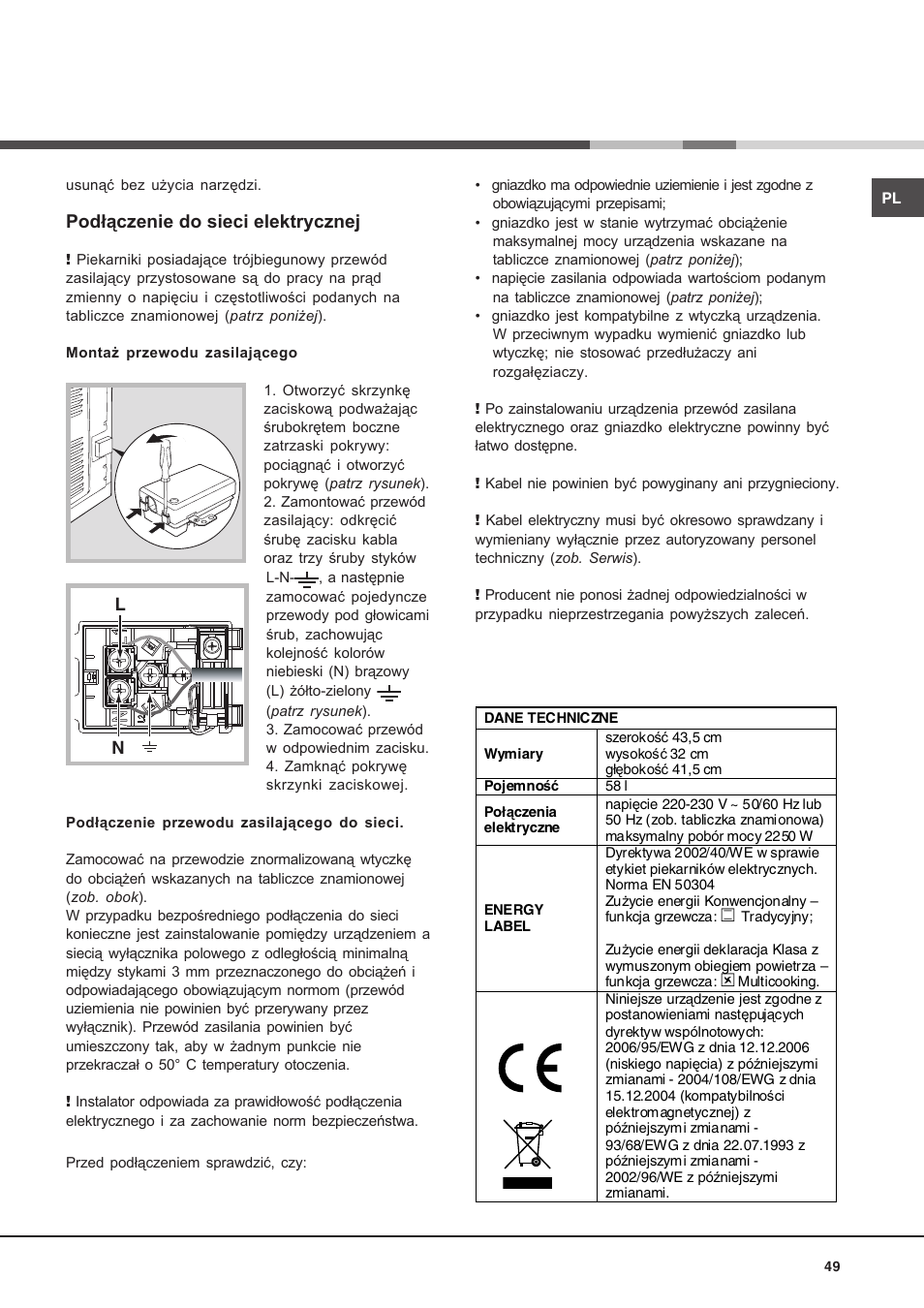 Hotpoint Ariston Deco FHR 540 (AN)-HA User Manual | Page 49 / 64