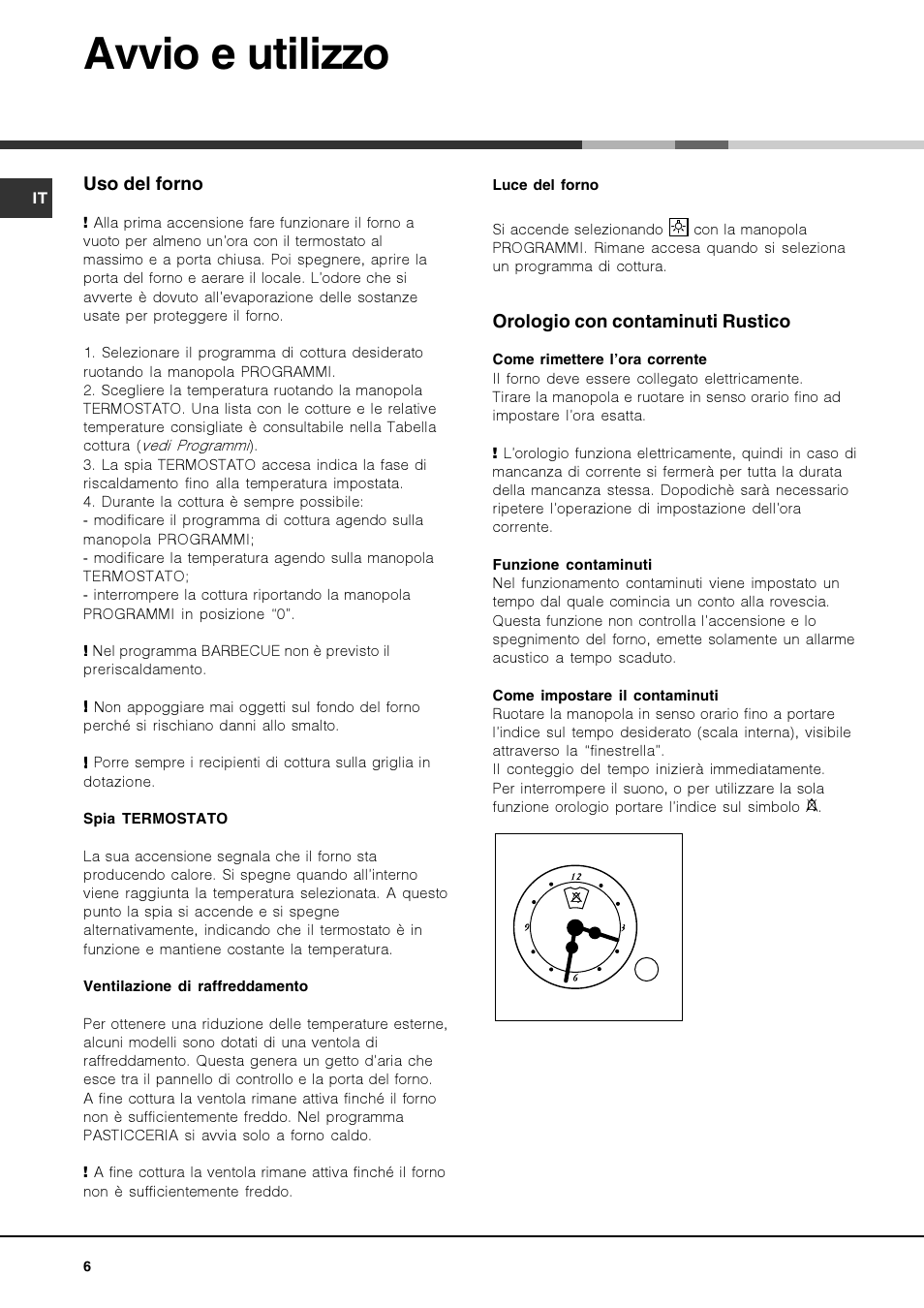 Avvio e utilizzo | Hotpoint Ariston Deco MHR 940.1 (AN)-HA User Manual | Page 6 / 80