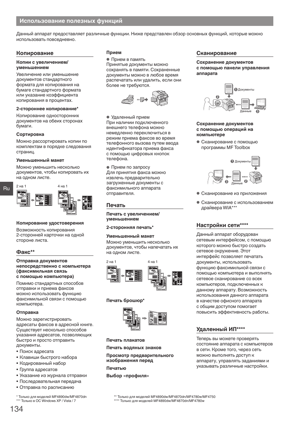 Использование полезных функций | Canon i-SENSYS MF4890dw User Manual | Page 134 / 292