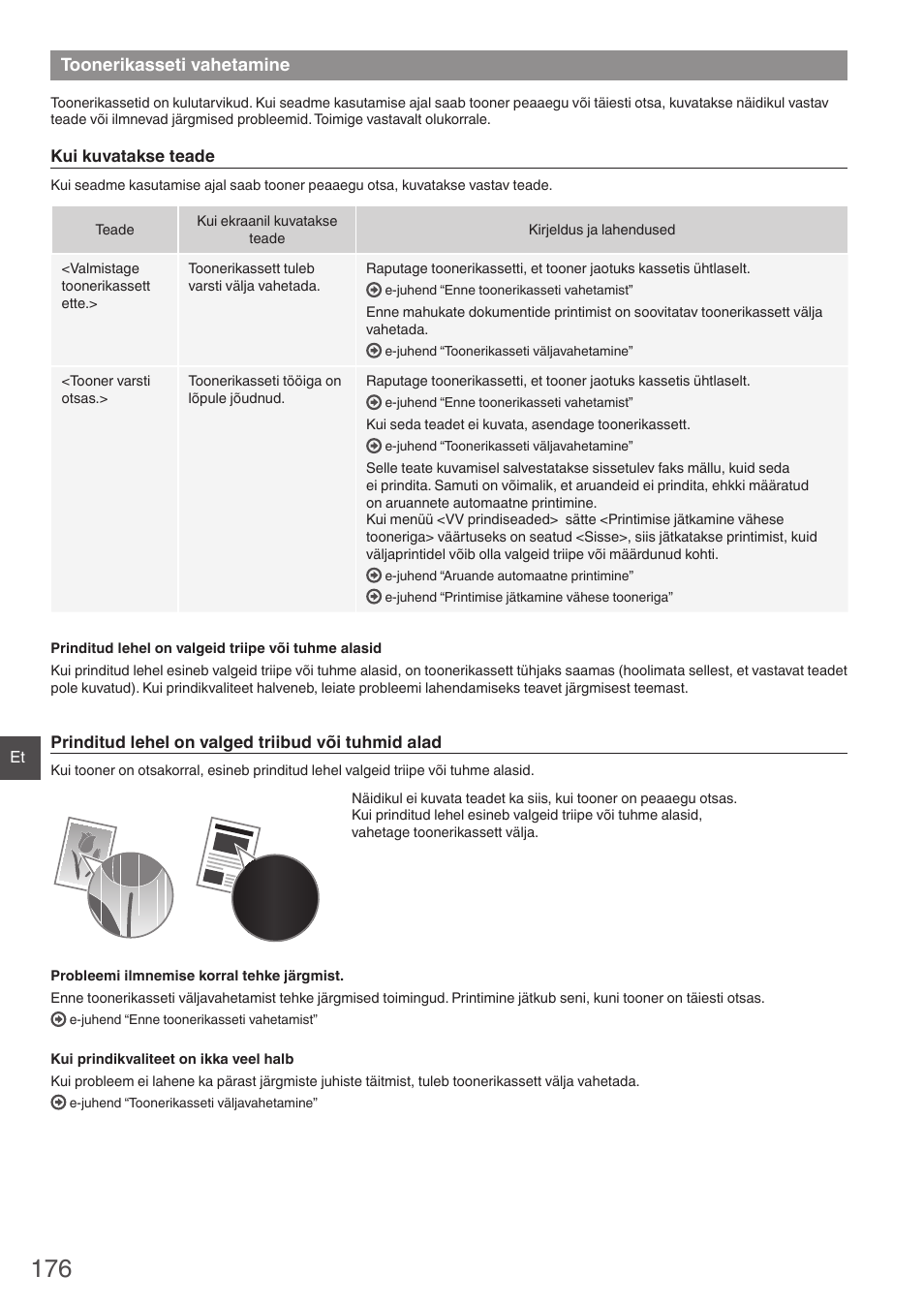 Toonerikasseti vahetamine | Canon i-SENSYS MF4890dw User Manual | Page 176 / 292