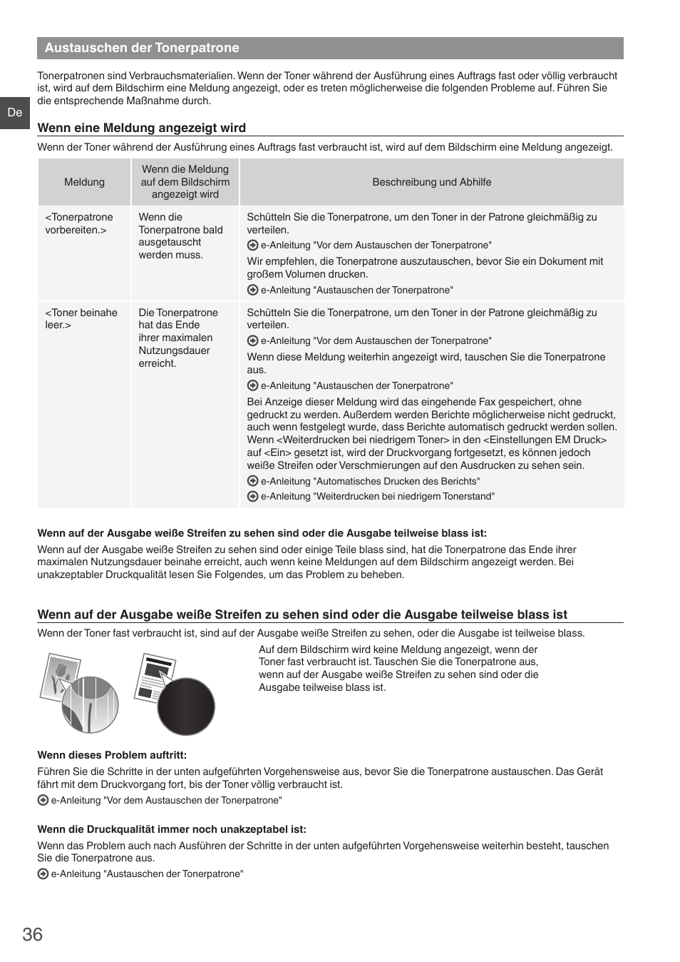 Austauschen der tonerpatrone | Canon i-SENSYS MF4890dw User Manual | Page 36 / 292