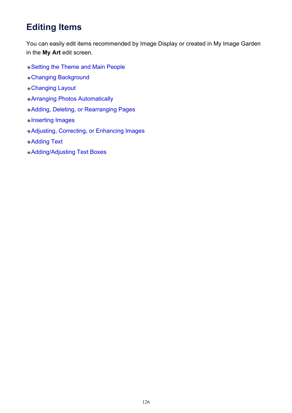 Editing items, Edit the item | Canon PIXMA MG2440 User Manual | Page 126 / 335