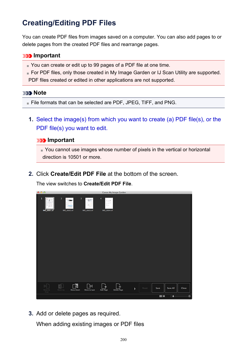 Creating/editing pdf files | Canon PIXMA MG2440 User Manual | Page 200 / 335