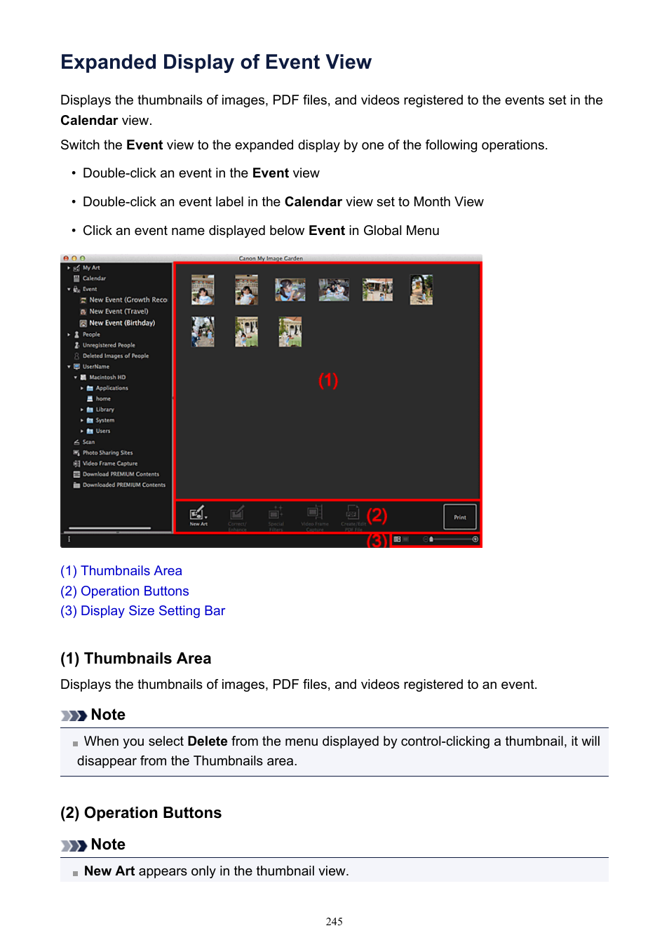 Expanded display of event view, Expanded display of event | Canon PIXMA MG2440 User Manual | Page 245 / 335