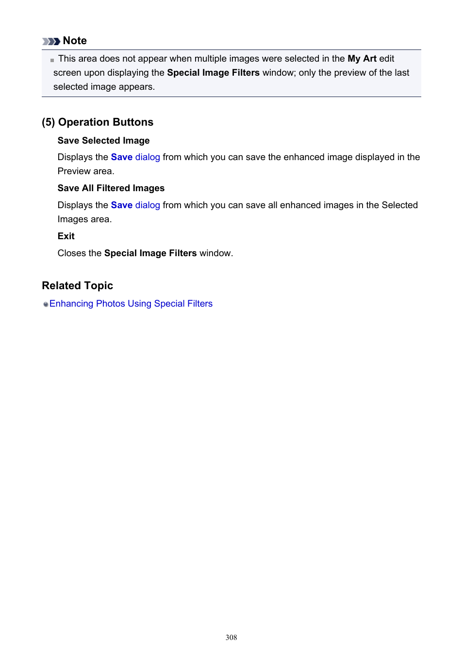 5) operation buttons | Canon PIXMA MG2440 User Manual | Page 308 / 335