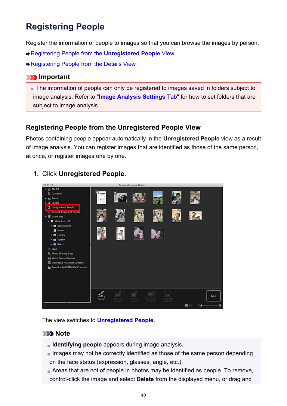 Registering people | Canon PIXMA MG2440 User Manual | Page 40 / 335