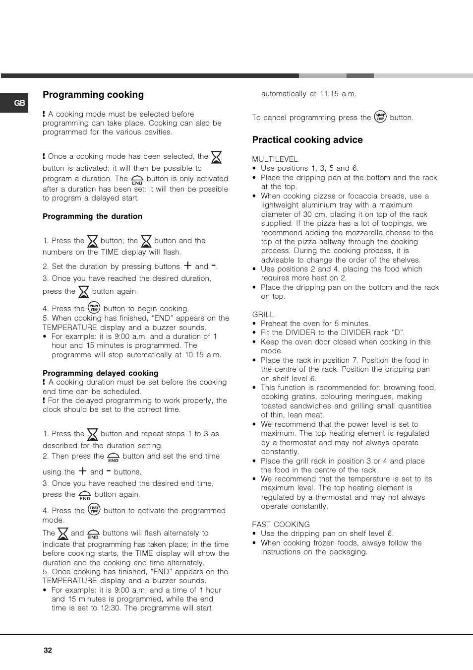 Hotpoint Ariston OK 1035 EL D.20 X /HA User Manual | Page 32 / 60