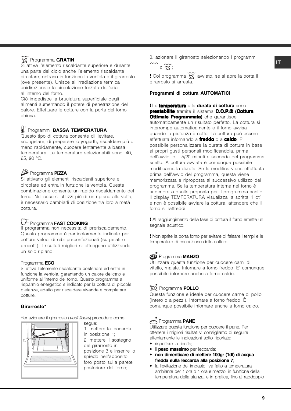 Hotpoint Ariston OK 1035 EL D.20 X /HA User Manual | Page 9 / 60