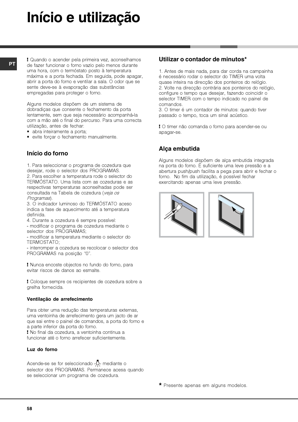 Início e utilização | Hotpoint Ariston Luce FKS 610 X-HA User Manual | Page 58 / 80