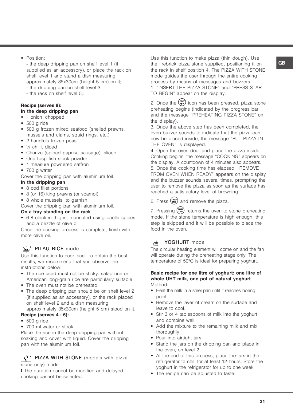 Hotpoint Ariston Luce FK 1041L P.20 X-HA User Manual | Page 31 / 80