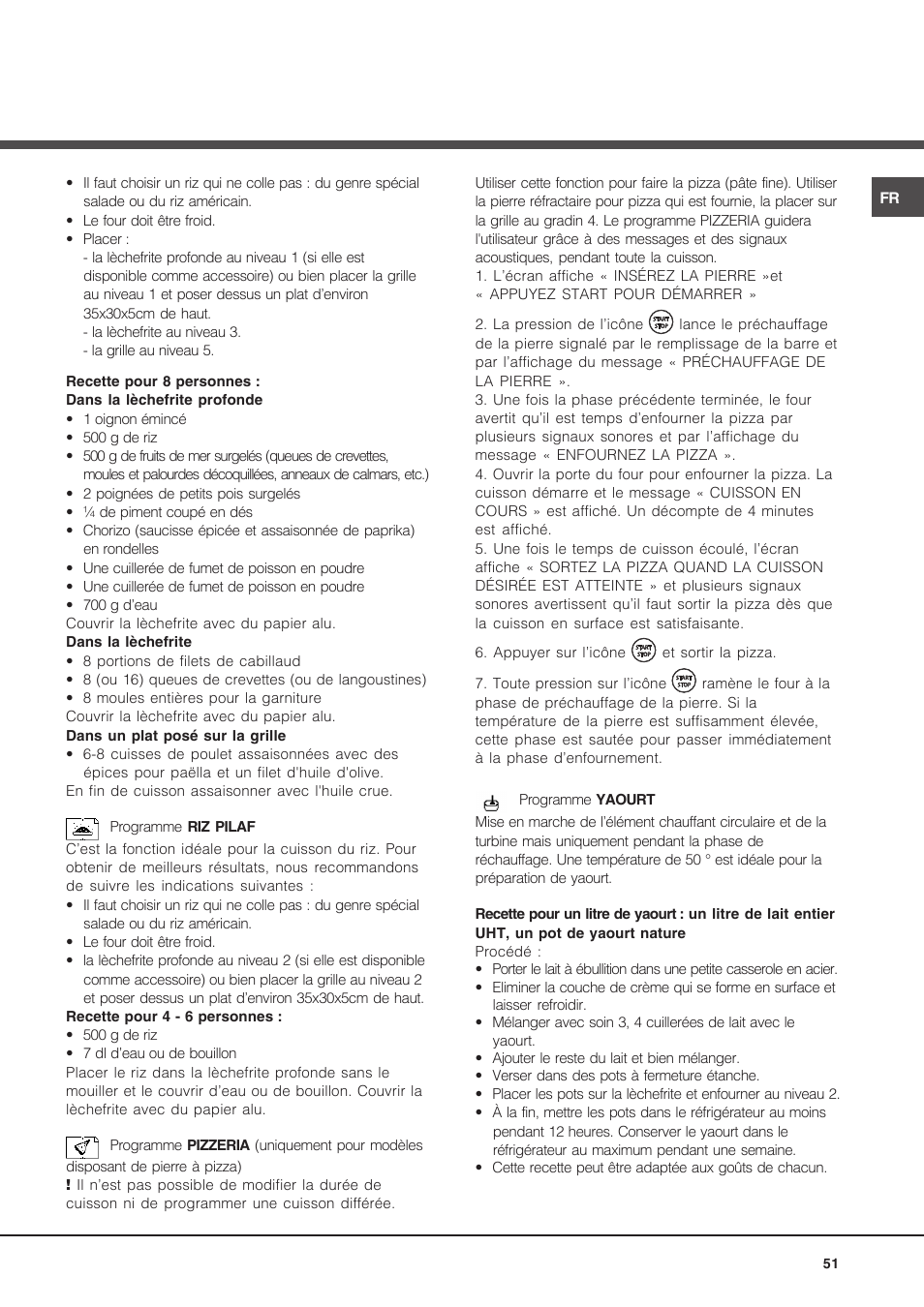 Hotpoint Ariston Luce FK 1041L P.20 X-HA User Manual | Page 51 / 80