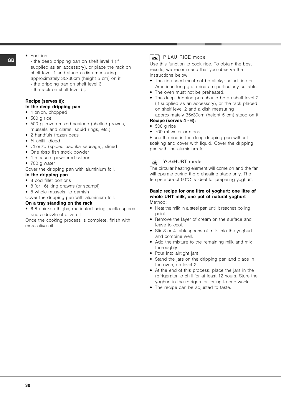 Hotpoint Ariston Luce FK 1041.20 X-HA User Manual | Page 30 / 60