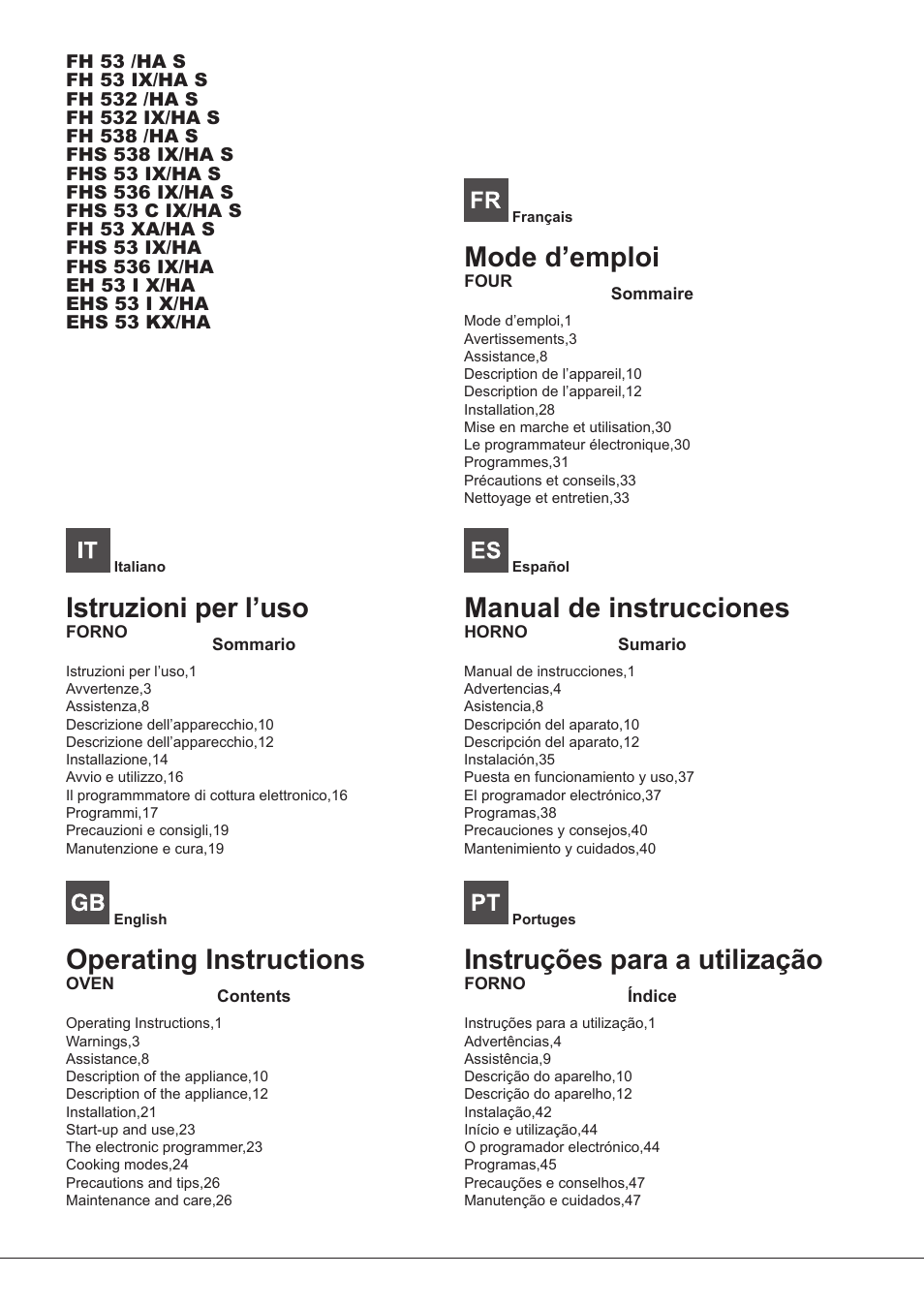 Hotpoint Ariston Style FHS 536 IX-HA User Manual | 84 pages