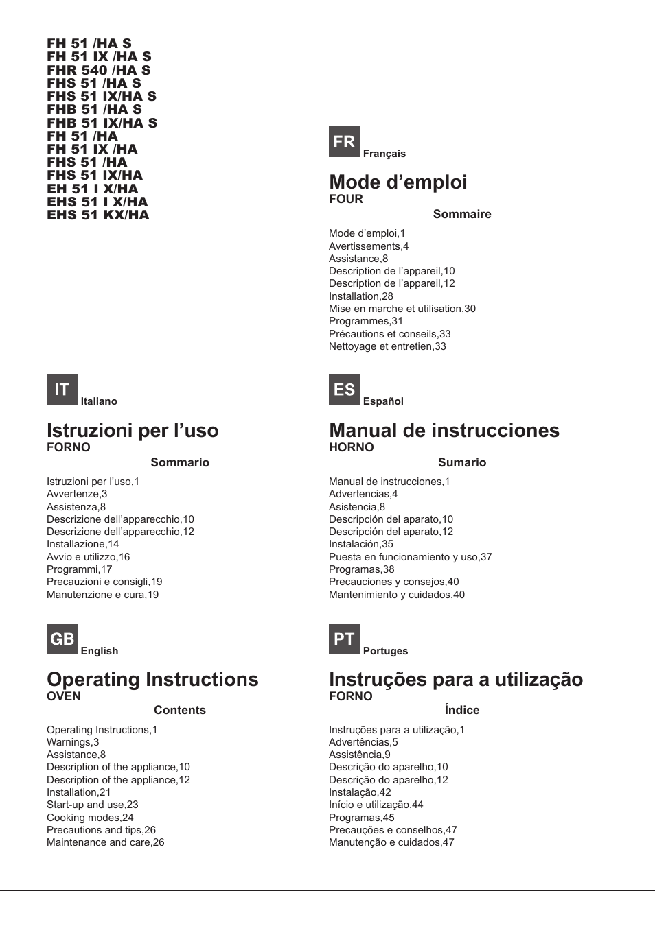 Hotpoint Ariston Style FH 51 (BK)-HA User Manual | 76 pages