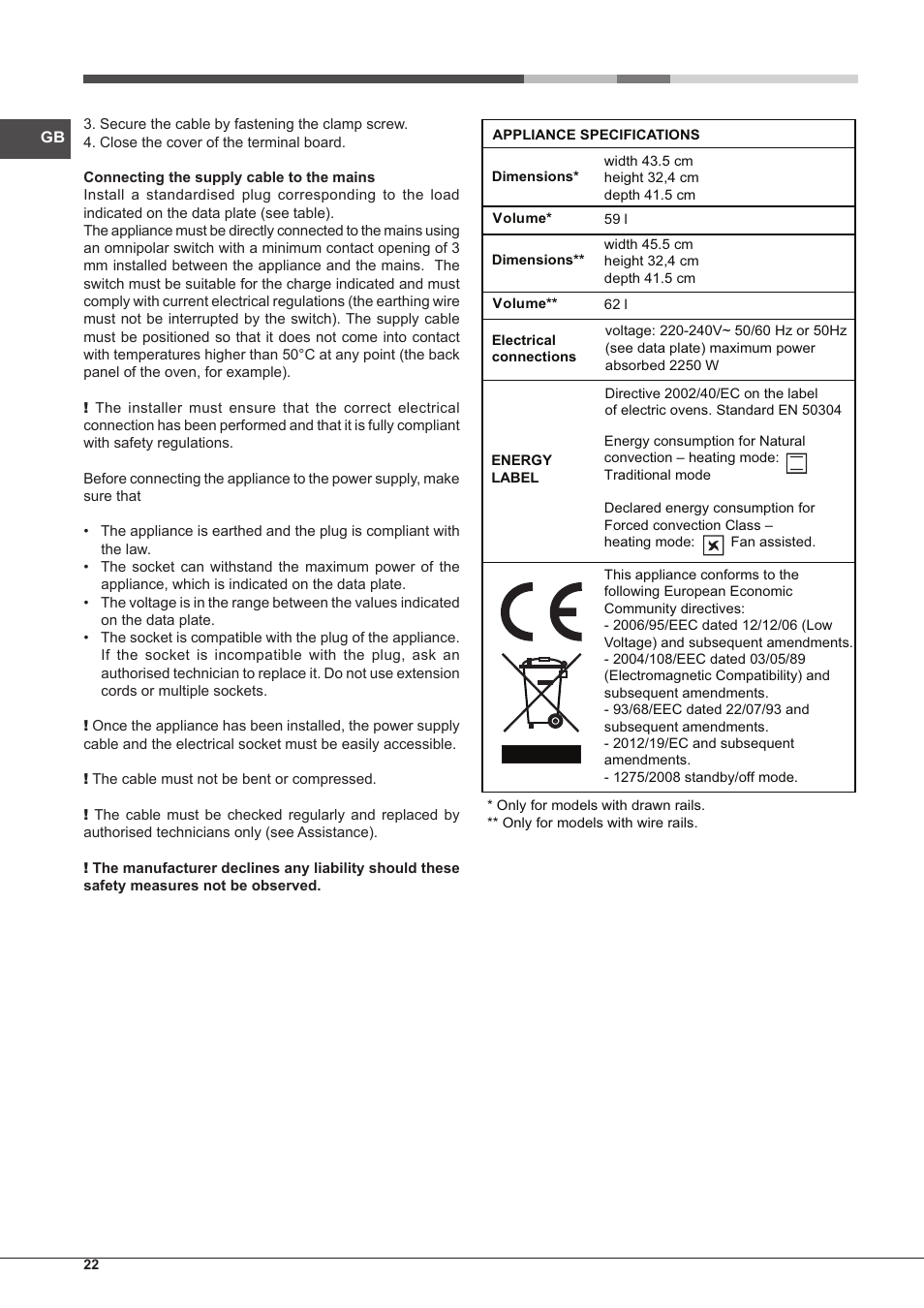 Hotpoint Ariston Style FH 51 (BK)-HA User Manual | Page 22 / 76