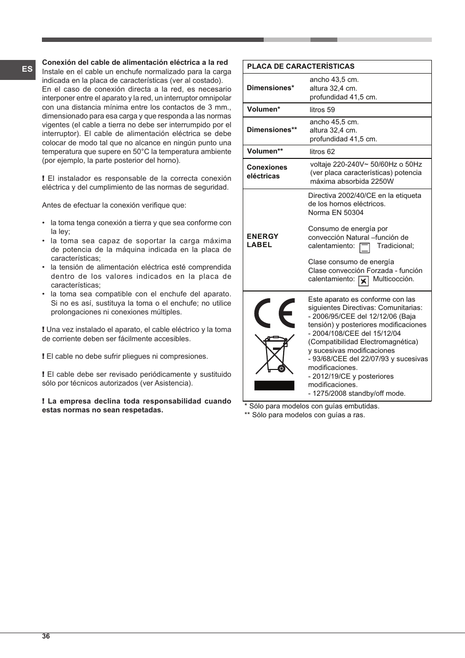 Hotpoint Ariston Style FH 51 (BK)-HA User Manual | Page 36 / 76