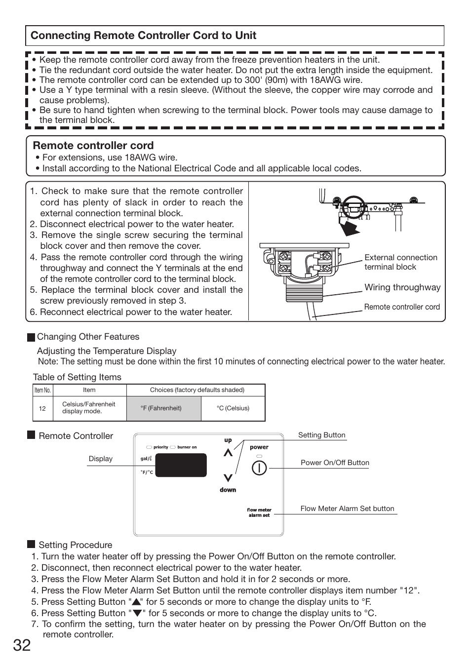 Remote controller cord, Connecting remote controller cord to unit | Electrolux EN18WI30LS User Manual | Page 34 / 84