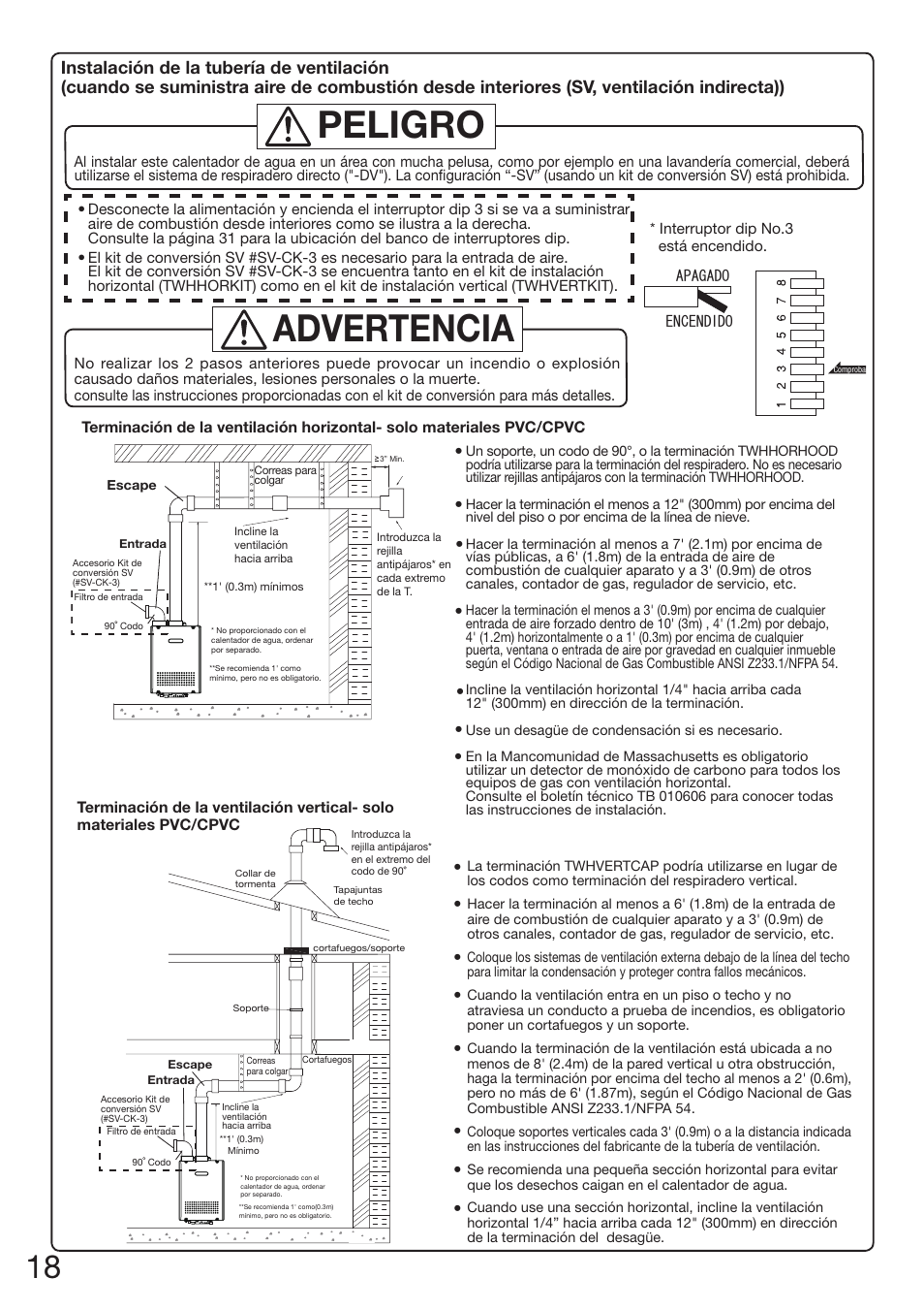 Advertencia, Peligro | Electrolux EN18WI30LS User Manual | Page 62 / 84