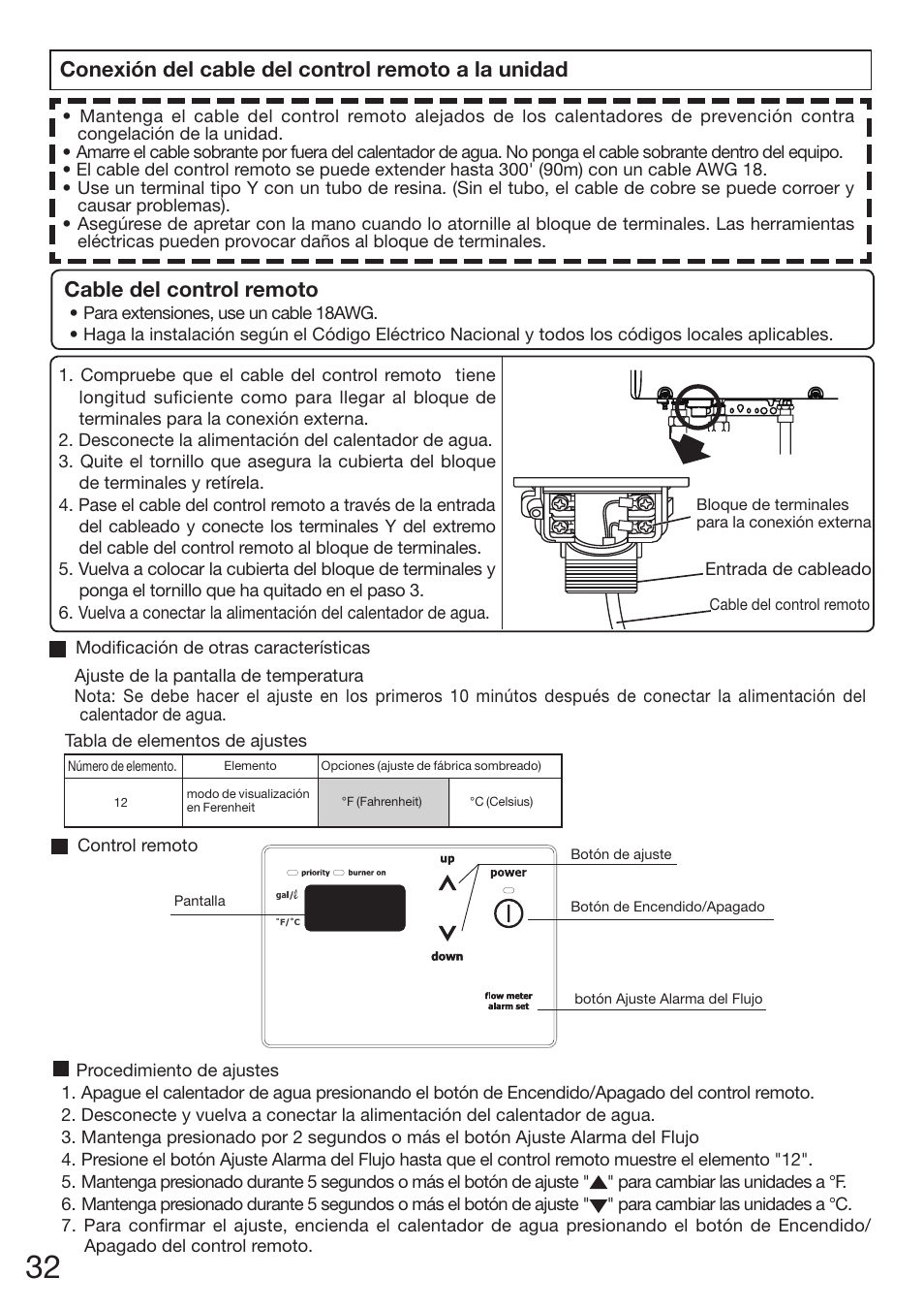 Cable del control remoto, Conexión del cable del control remoto a la unidad | Electrolux EN18WI30LS User Manual | Page 76 / 84