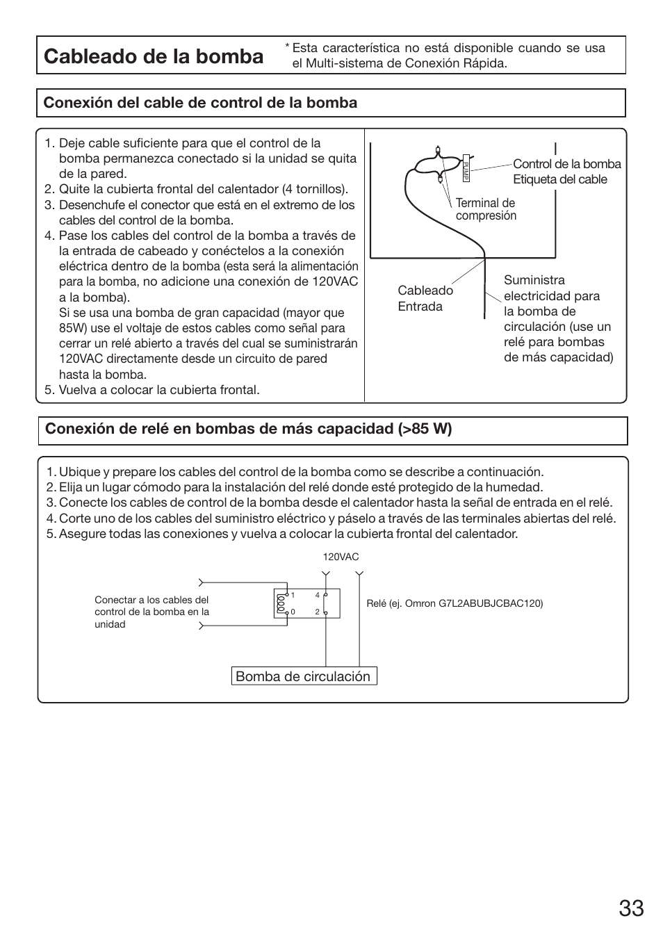 Cableado de la bomba, Conexión del cable de control de la bomba | Electrolux EN18WI30LS User Manual | Page 77 / 84