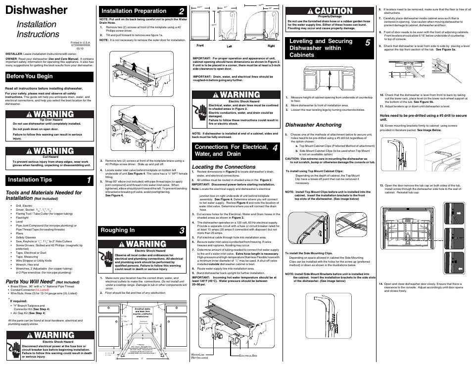 Electrolux EIDW5705PB User Manual | 2 pages