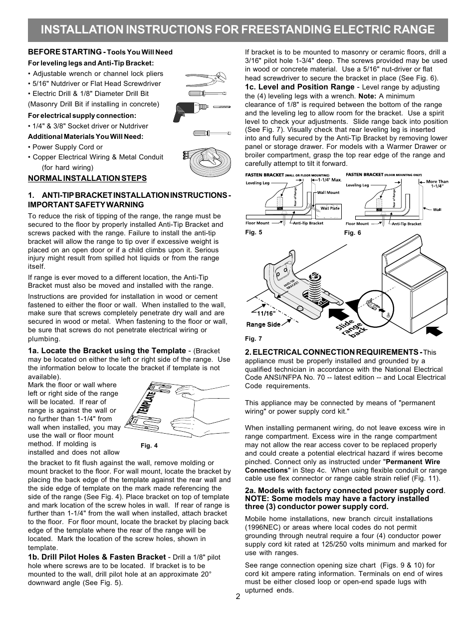 FRIGIDAIRE FFEF3050LS User Manual | Page 2 / 8