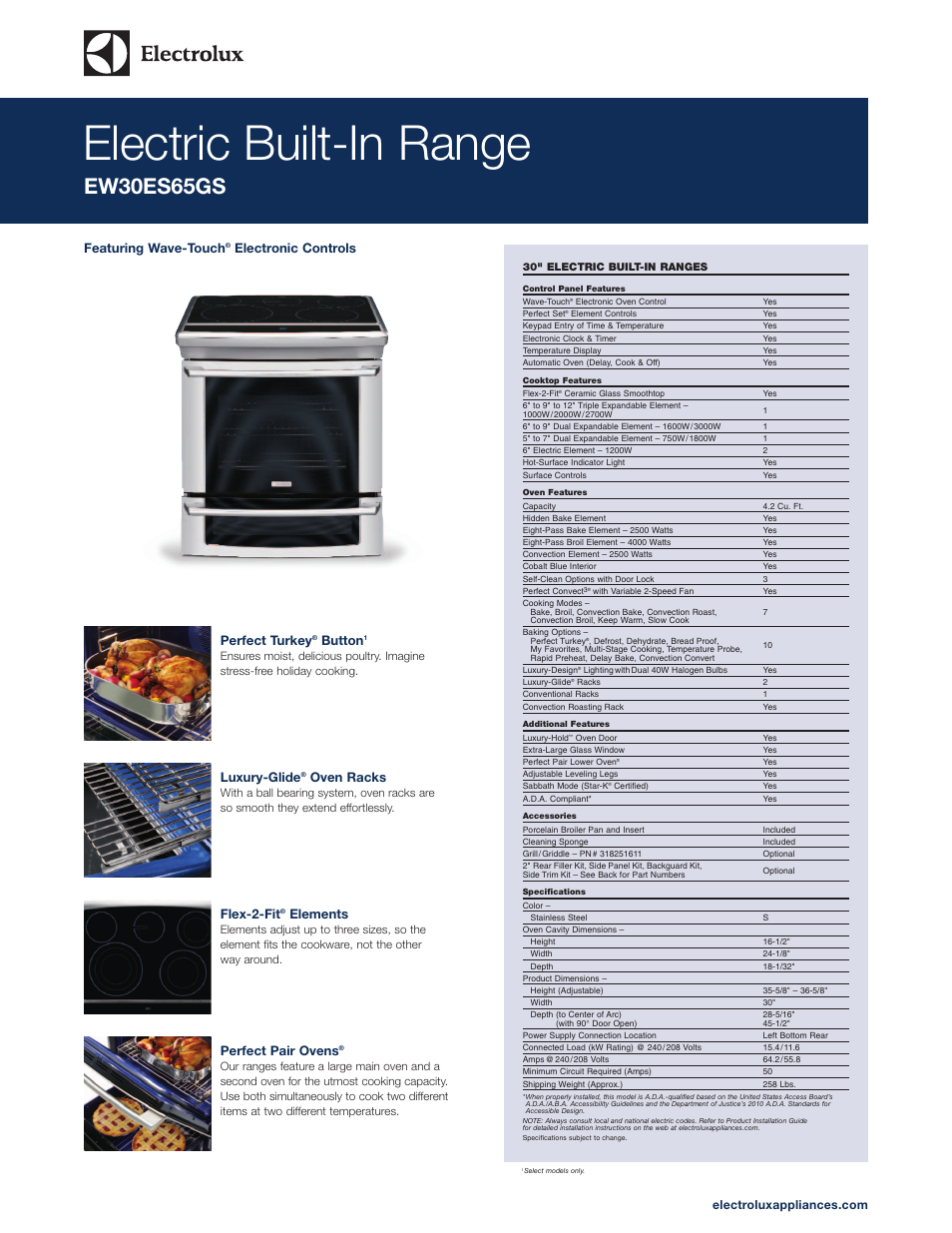 Electrolux EW30ES65GS User Manual | 5 pages