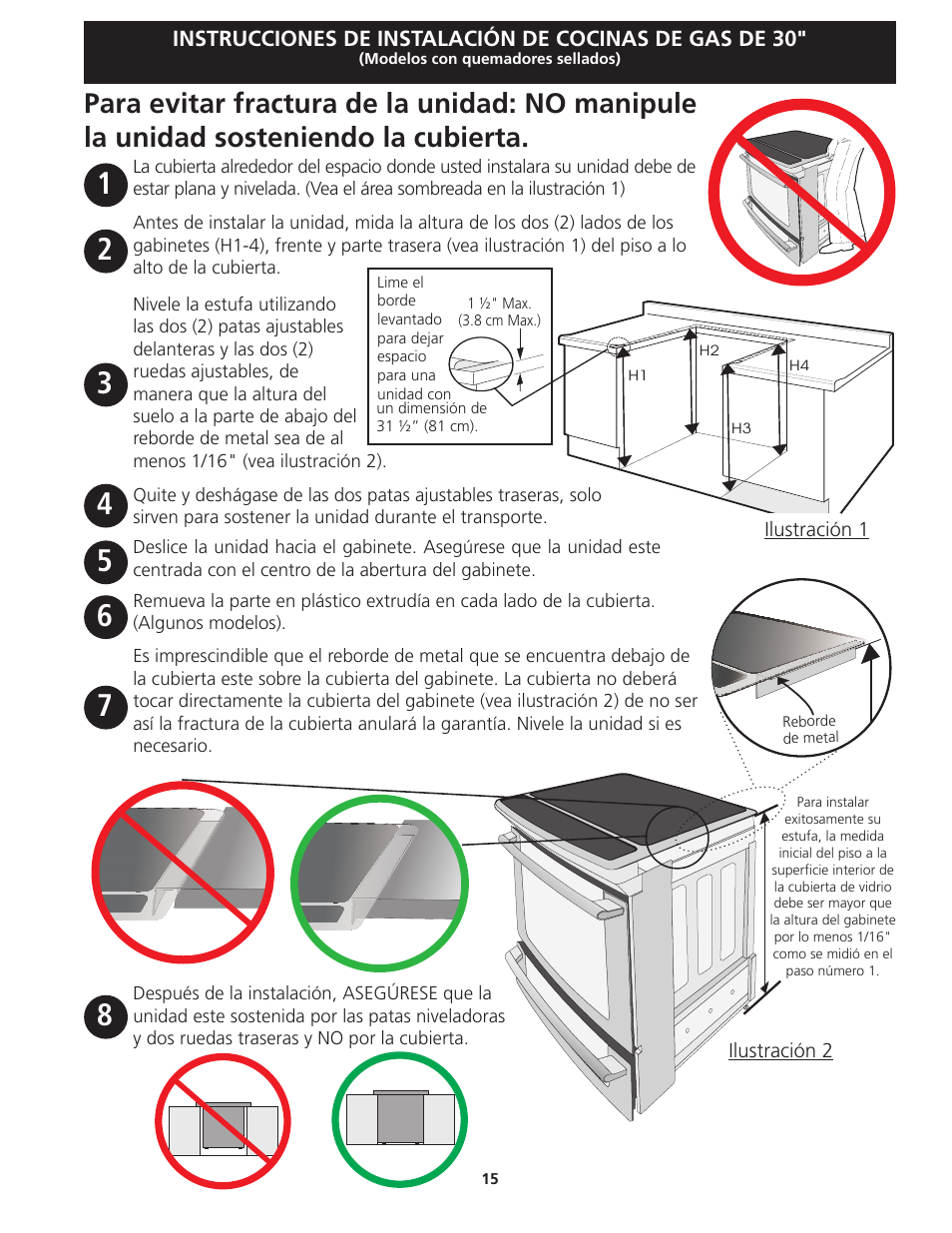 Electrolux EW30GS75KS User Manual | Page 15 / 40