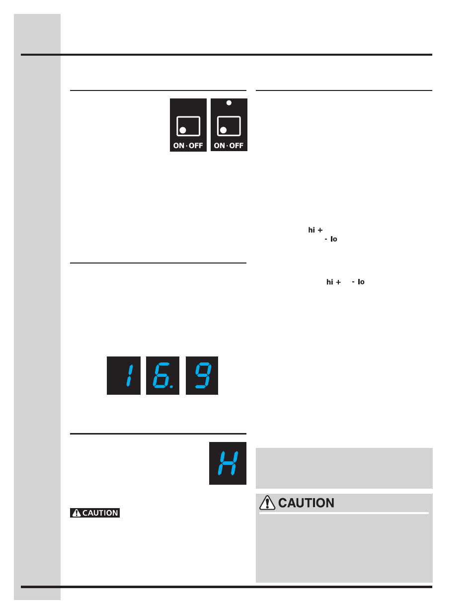 Radiant element controls, Operating the elements, Element on | Off pad hot surface message power level settings | Electrolux EI36EC45KB User Manual | Page 10 / 18