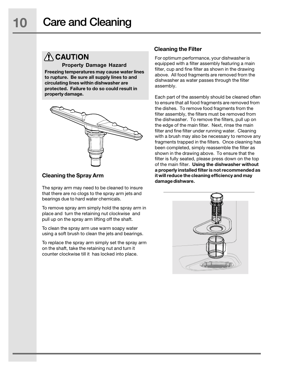 Care and cleaning | Electrolux EIDW1805KS User Manual | Page 10 / 16