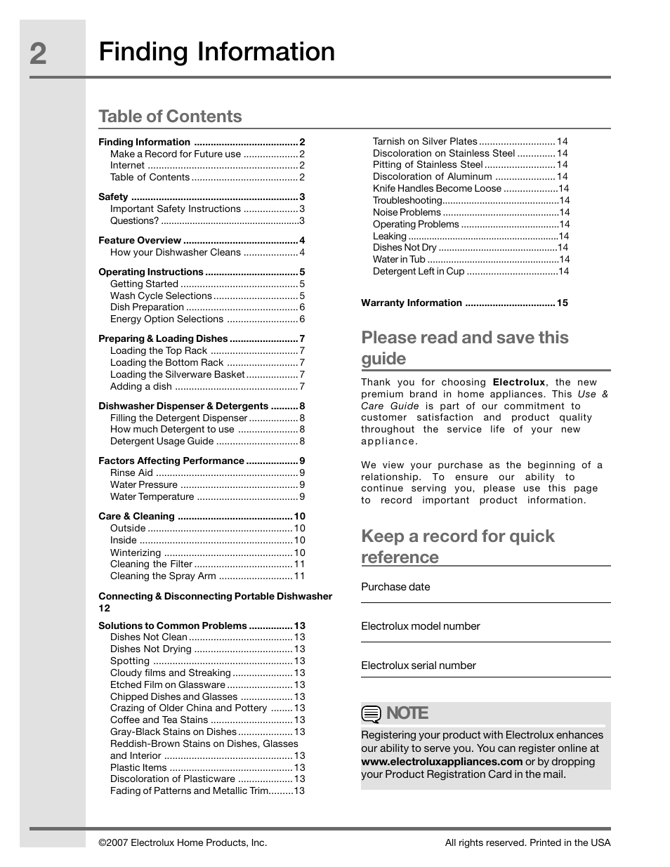 Electrolux EIDW1805KS User Manual | Page 2 / 16